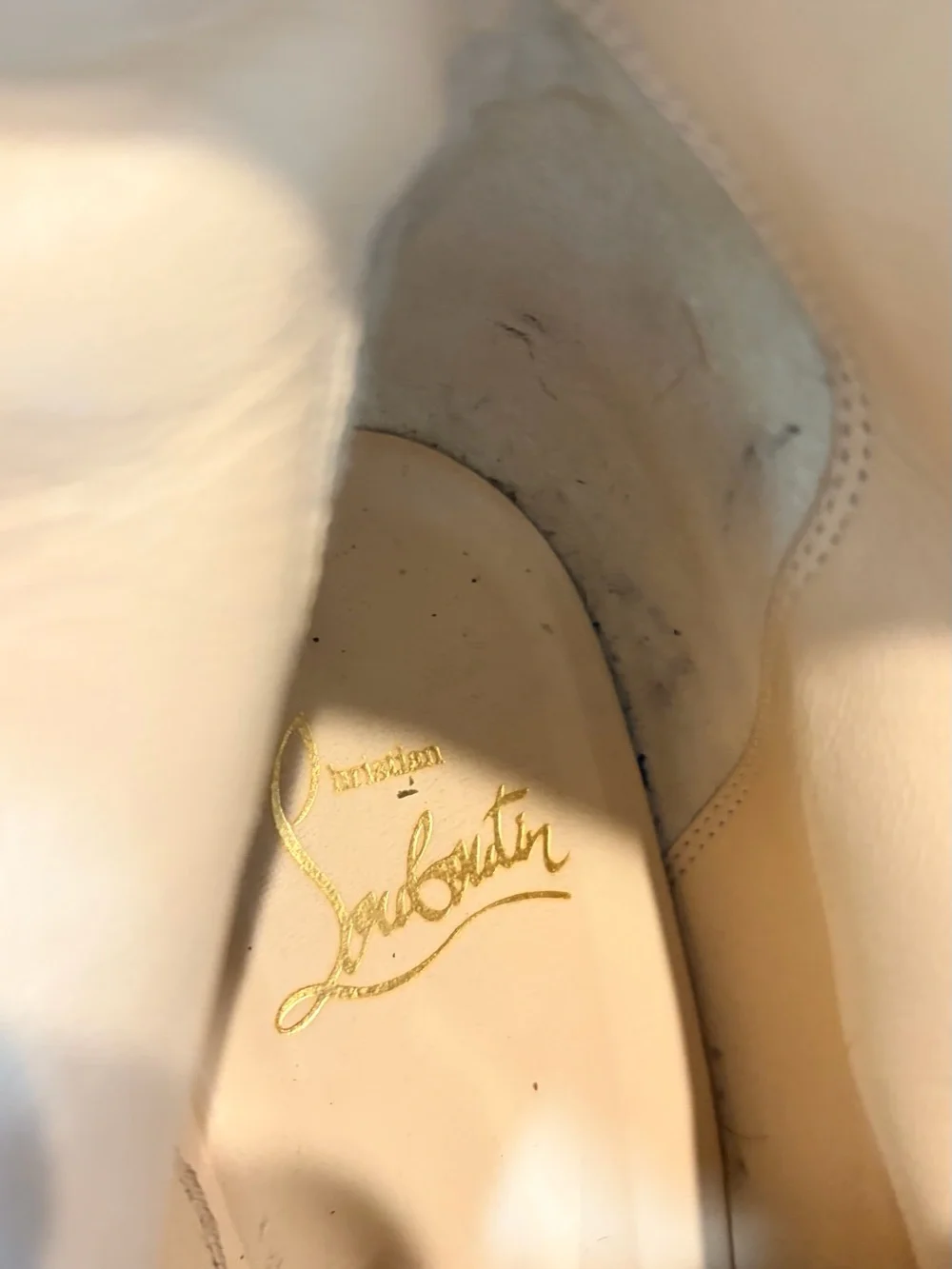 🤩❤️✨Christian Louboutin Red Bottoms Black Over-the-Knee Leather Boots
